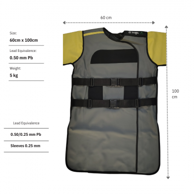Lead Free Full Wrap Apron with Sleeves - Image 3